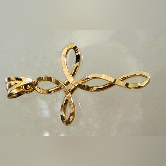 Cross Religious Pendant  💛 Real 18(18k) Karat Solid Gold Jewelry - Picture 3 of 10